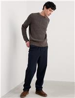 Lambswool Rich Ribbed Crew Neck Jumper