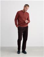 Pure Cotton Textured Crew Neck Top