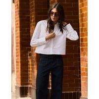 Pure Cotton Button Through Cropped Shirt