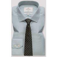 Hawes & Curtis Non Iron Pure Cotton Striped Shirt Green Mix