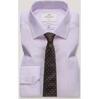 Hawes & Curtis Non Iron Pure Cotton Striped Shirt Lilac