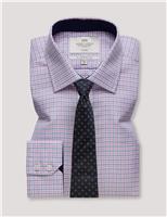 Hawes & Curtis Slim Fit Non Iron Pure Cotton Check Shirt Red Mix