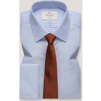 Hawes & Curtis Regular Fit Non Iron Pure Cotton Striped Shirt Blue Mix