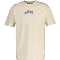 GANT Pure Cotton Graphic T-Shirt Cream