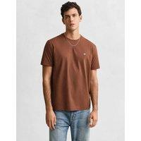 GANT Pure Cotton Logo T-Shirt Brown