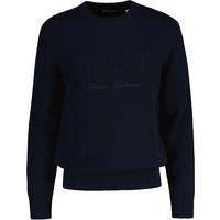 GANT Pure Cotton Graphic Crew Neck Jumper Navy