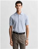 Extra Fine Merino Wool Knitted Polo Shirt