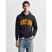 GANT Cotton Rich Graphic Hoodie Navy