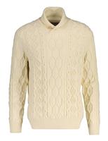 Cotton Rich Cable Shawl Neck Jumper