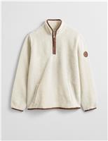 Fleece Funnel Neck Half Zip Sweatshirt