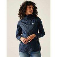 Regatta Pack It III Hooded Packaway Rain Jacket Dark Blue