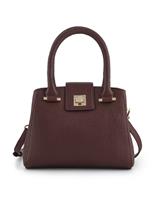 Leather Top Handle Grab Bag