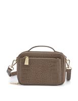 Adjustable Leather Zip Shoulder Bag