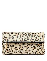 Leather Animal Print Zip Detail Grab Bag