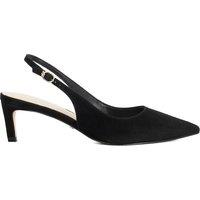 Dune London Wide Fit Slip On Kitten Heel Slingback Shoes Black