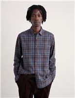 Relaxed Fit Brushed Cotton Flannel Shirt