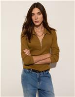 Pure Cotton Half-Zip Top