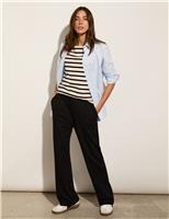 Seam Detail Wide Leg Trousers