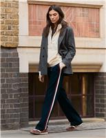 Side Stripe Wide Leg Trousers