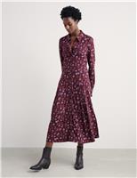 Cotton Rich Floral Midi Shirt Dress