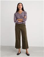 Cotton Modal Blend Floral V-Neck Top