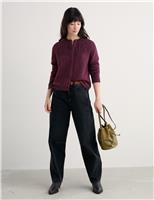 Textured Cardigan With Merino Wool