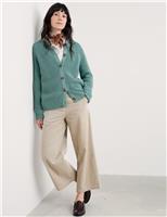 Pure Cotton Textured Relaxed Cardigan