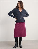 Merino Wool Rich Textured V-Neck Cardigan