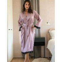 Dusk Satin & Lace Dressing Gown