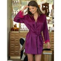 Pour Moi Dusk Lace Trim Dressing Gown Berry