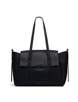 Leather Chancery Flapover Shoulder Bag