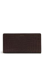 Leather Croc Effect Foldover Large Purse