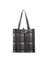 Checked Foldaway Tote Bag