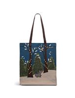 Winter Forest Open Top Tote Bag