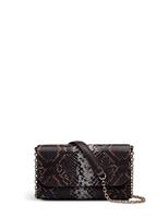 Leather Snake Effect Cross Body Bag