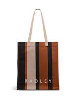 Canvas Striped Open Top Tote