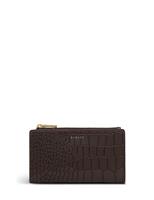 Leather Coin Street Faux Croc Purse