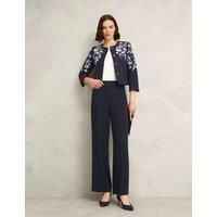 HOBBS Wide Leg Trousers Navy