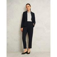 HOBBS Slim Fit Ankle Grazer Trousers Navy