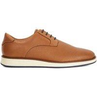 Dune London Leather Wedge Gibson Shoe Tan