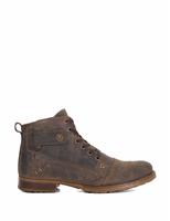 Wide Fit Leather Strap Detail Ankle Boots