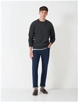 Cotton Cable Crew Neck Jumper