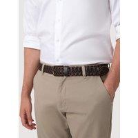 Jones Bootmaker Braided Leather Belt Dark Brown