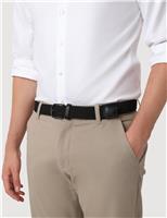 Leather Cable Knit Belt