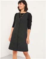 Tweed V-Neck Mini Shift Dress