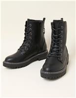 Chunky Lace Up Ankle Boots