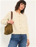 Textured Crew Neck Cardigan