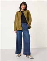 Mid Rise Wide Leg Cropped Jeans