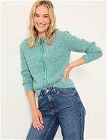 Ribbed Crew Neck Cardigan