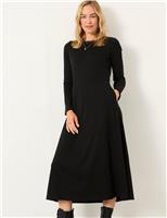 Lyocell Blend Jersey Midi Jumper Dress
